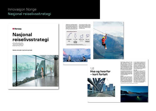 Bilde av brosjyre Nasjonal reiselivsstrategi.